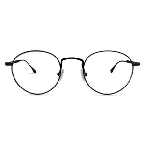 Derek Lam 285 Brushed Gun Navy Leather Glasses